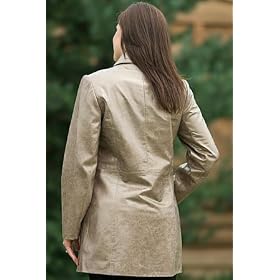 Women's Winter 3/4 Leather Coat