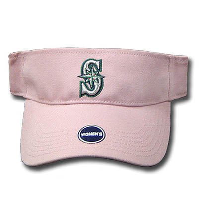 VISOR HAT MLB SEATTLE MARINERS PINK COTTON NEW WOMEN