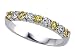 0.60 cts Diamond and Yellow Sapphire Band - Platinum, 18kt White or Yellow Gold