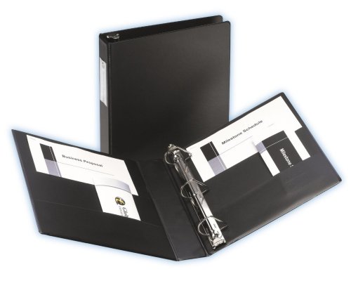 Avery Durable Binder with 1.5-Inch Gap Free Slant Ring, Black (8402)