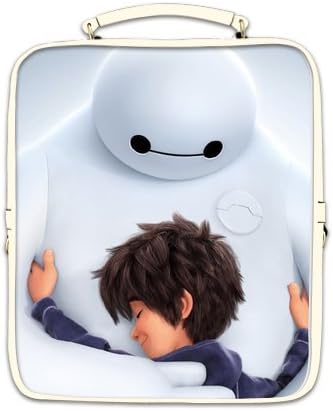 Big Hero 6 Baymax Custom High-grade PU Leather Square Backpack Bag Children Shoulder Bag