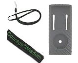 (4 in 1 Nano Deluxe Package)New Ipod Nano 4 Silicone Skin Case Cover (open Click Wheel) with Screen Protector for the New Apple iPod Nano Nano-Chromatic 4th Generation 8gb 16gb (Ipod Nano mp3 player not included) + Car Charger for new ipod nano + BONUS Widsom*Courage Neckstrap, Smoke Stripe