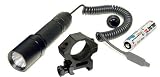 SWAT Tactical Flashlight w/tape switch and mount