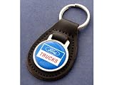Ford Trucks Black Leather Keychain