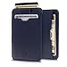 Vaultskin CHELSEA Slim Minimalist Leather Wallet for Men with RFID Blocking, Front Pocket Credit Card Holder (Navy Blue)
