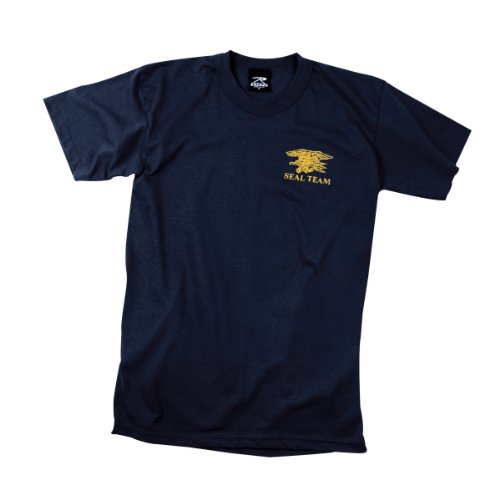 Navy Blue With Gold Logo Official Navy Seals Team Logo T-Shirt