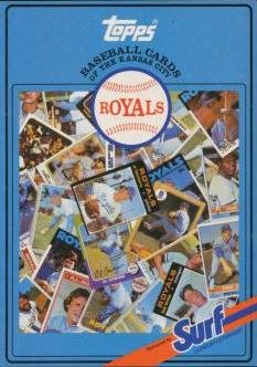 Topps baseball cards of the Kansas City Royals