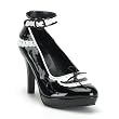4 Inch Heel Sexy WIDE WIDTH Maid Shoe Costume Shoe Black