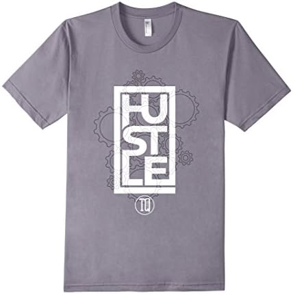 Men's Hustle (Entrepreneurial Hustle Mindset Unisex T-Shirt) Medium Slate