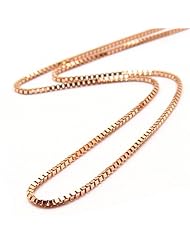 16" 0.8MM Box Chain in 14K Rose Gold