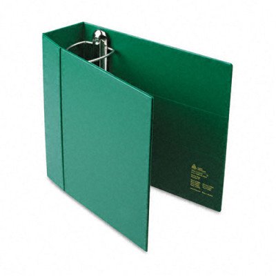 Heavy-Duty Vinyl EZD Ring Reference Binder - 4in Capacity, Green(sold in packs of 3)