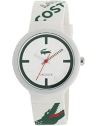 Lacoste GOA White Dial White and Green Logo Strap Unisex Watch 2010522