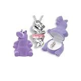 My Jewel Thief Hippopotamus Crystal Necklace Gift Box Set in Purple