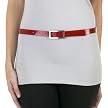 Patent Skinny Belt - Red