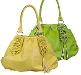 Cheap Deals on spring handbags-Jazzed Soft Faux Leather Spring Hobo Bag with Ruffle Design On Sale