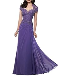 Lace Short Sleeves Mother-of-the-Bride Dress/Wedding Party Dress 