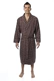 Noble Mount Mens Premium 100% Cotton Flannel Robe - Introductory Price