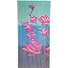 Bamboo 54 Blue Black Pink Flower Curtain