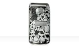 Sony Ericsson TM506 Black Skull Design Snap-On Case Cover with Removable Swivel Belt Clip