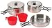 Stansport 362 2-Person Cook Set, Stainless Steel