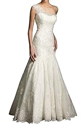 One Shoulder Lace Mermaid  Dress