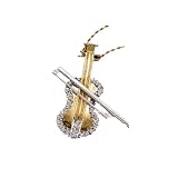 Buy 1 4 Ctw Diamond Violin Pendant Two Tone Gold by JSJ