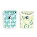 Locker Lookz Magnetic Fashion Bins Aqua/green Argyle Circles Dots