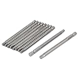 uxcell　六角ドライバービット　磁気電気　スペアパーツ　6.3ｍｍ×100 mmxH5　10個入り