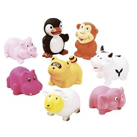 Elegant Baby Animals Bath Time Squirties in Vinyl Storage Bag by Elegant Baby