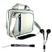 Sony DVPFX950 9-Inch Portable DVD Player Shoulder Traveling Case + Includes a eBigValue (TM) Determination Hand Strap Key Chain + Includes a Crystal Clear High Quality HD Noise Filter Earbuds Earphones Headphones 3.5mm Jack
