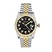 Sangdo Men's with Diamond Round Black Stainless Steel Automatic Mechanical Watches
