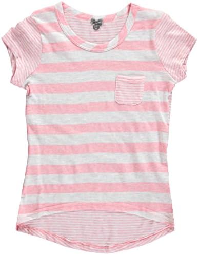 Poof Girl Little Girls' "Multi Stripes" Top - pink, 6x