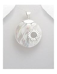 Shell Pendant Necklace In 92.5 Sterling Silver