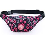 Zerd Women Fashionable Floral Printed Outdoor Hiking Waist Pack Fanny Pack Chest Pack