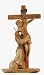Taking Jesus down from the Cross - with Saint Francis olive wood Statue - Museum quality ( 12 inches high )