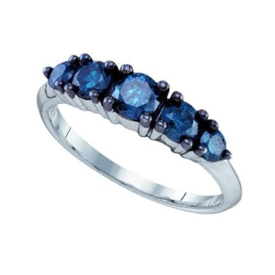 Cheap Girls Jewelry 1.0CTW BLUE DIAMOND FASHION BAND For Sale