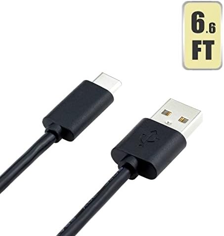 USB Type C (USB-C) to USB 2.0 Type A Charge Cord and Sync Connector Cable for Moto Z, HP Elite X3, Google Pixel, Pixel XL, Nexus 5X, 6P, LG V20, G5, HTC 10, ASUS ZenFone 3 and Type-C Phone (2M Black)