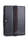 Acase(TM) Genuine Hand Made Napa Leather Flip Book Jacket/folio for Apple Ipad 3g Tablet/wifi Model 16gb, 32gb, 64gb (Black)