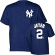 Derek Jeter Youth T-Shirt - New York Yankees #2 Derek Jeter Name and Number S/S Navy Tee