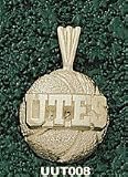 Univ Of Utah Utes Basketball Charm/Pendant -14K/10K, Stainless Steel or Gold Plated