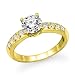 1 ct. Round Diamond Solitaire Engagement Ring in 14k Yellow Gold - Free Resize 1 ct. Round Diamond Solitaire Engagement Ring in 14k Yellow Gold - Free Resize