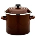 Le Creuset Enamel-on-Steel 8-Quart Covered Stockpot, Chestnut