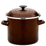 Le Creuset Enamel-on-Steel 8-Quart Covered Stockpot, Chestnut