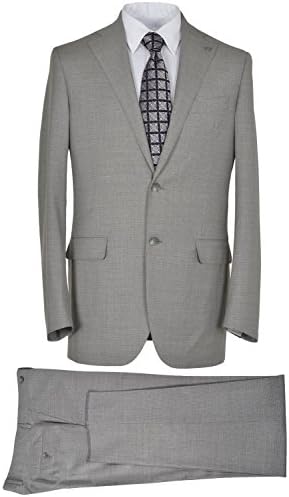 Eidos Napoli By Isaia Light Grey Super 130's Wool Suit 40 Long Pants 34W