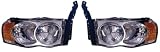 2002-2004 (2003 02 03 04) Dodge Ram Headlight Assembly - One Pair (Both Driver and Passenger Sides) - DOT Certified Headlamp