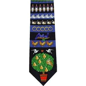 12 Days of Christmas Blue New Novelty Tie