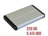 AVT-Group Externe 2,5 HDD 320 GB USB 2.0 S-ATA Festplatte - inkl. Tasche, silber