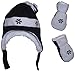 N'Ice Caps Boys Snowflake Embroider Sherpa Lined Micro Fleece Hat and Mitten Set