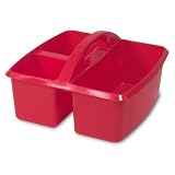 Utility Caddy - Small Red Supplies Bucket by Romanoff Products