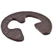 Carbon Steel E-Ring, 1/16" Shaft OD x 0.01" Thick x 0.15" OD, Oil Finish DIN 6799 (Pack of 100)